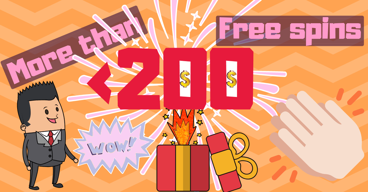 200 free spins