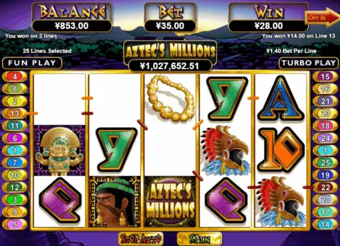 Aztec’s Millions slot free spins