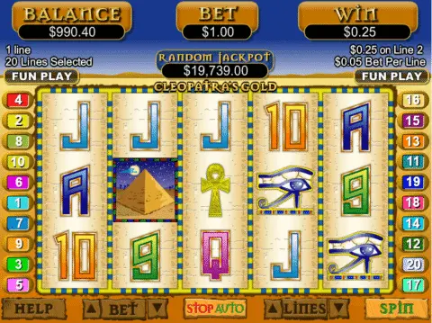 Cleopatra’s Gold slot free spins