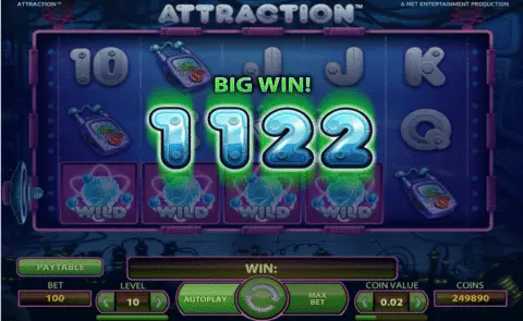 attraction slot free spins