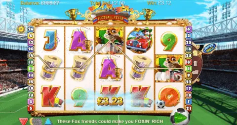 foxin’ wins football fever slot free spin