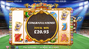 foxin’ wins football fever slot game