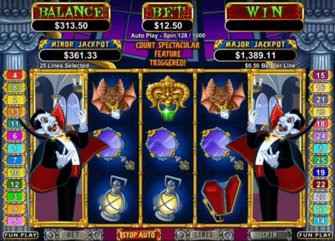 count spectacular slot free spins