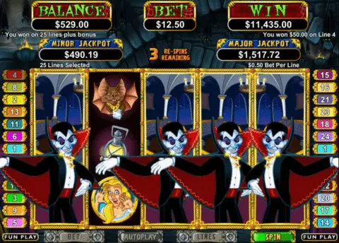 count spectacular slot game