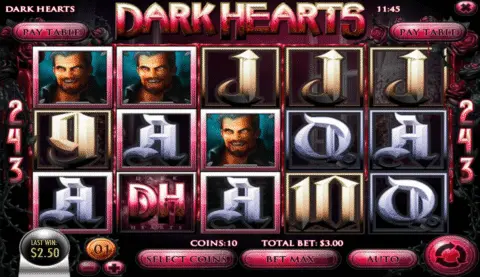 dark hearts slot free spins