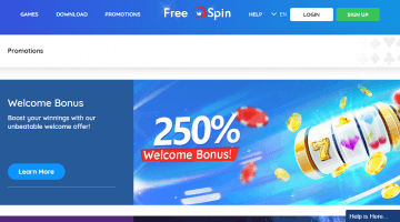 free spin casino welcome bonus