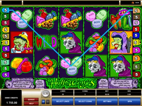 halloweenies slot free spins