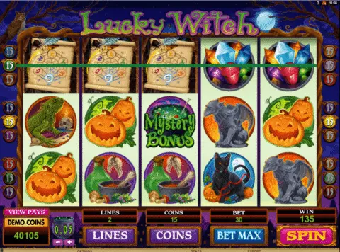lucky witch slot free spins