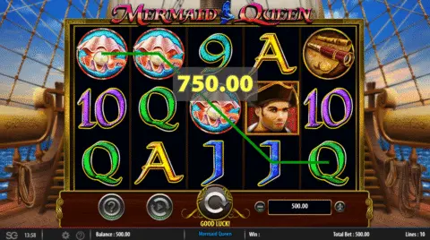 mermaid queen slot free spins
