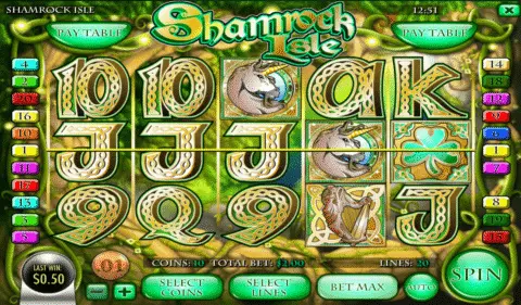 shamrock isle slot free spins