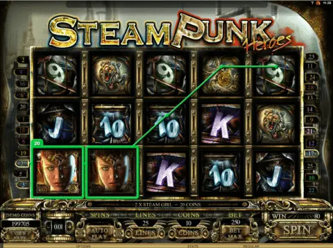 steam punk heroes slot free spins