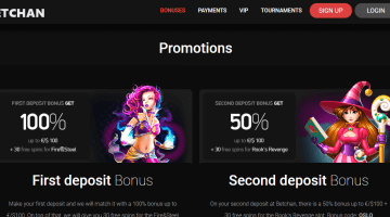 BetChan casino promotions