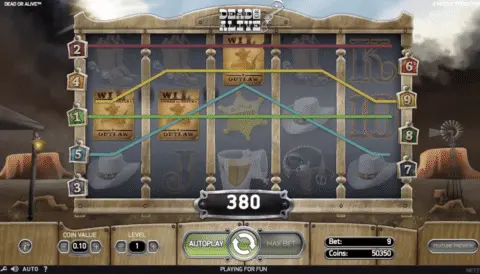 Dead or Alive slot free spins