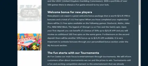 Fun Casino free spins no deposit