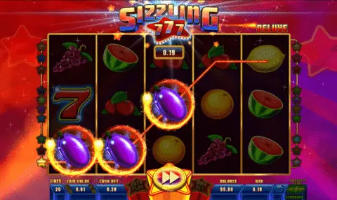 Sizzling 777 Deluxe slot free spins