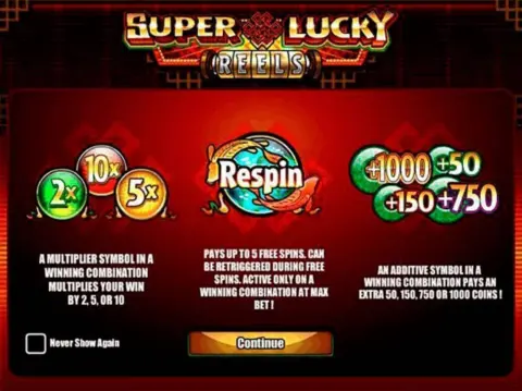 Super Lucky Reels slot free spins