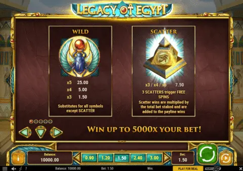 play Legacy of Egypt slot
