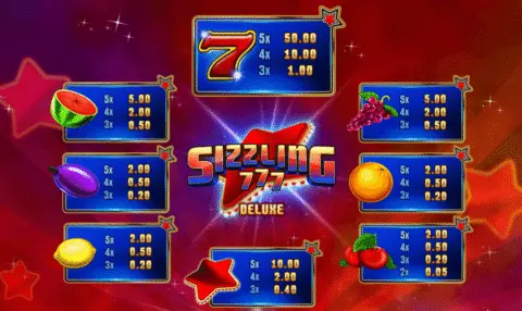 play Sizzling 777 Deluxe slot
