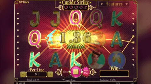 Cupids Strike slot free spins