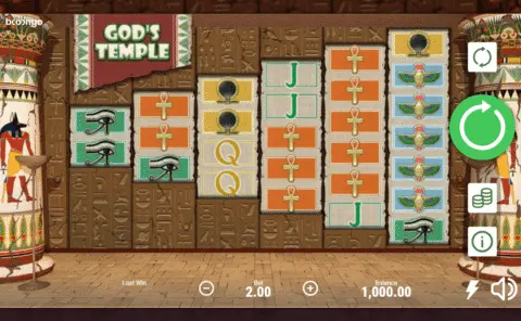 Gods Temple slot game