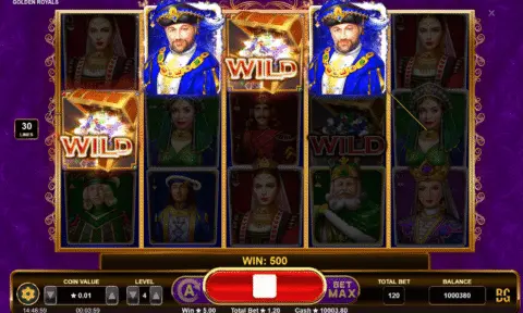 Golden Royals slot free spins