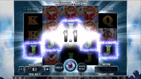 Parrots Rock slot free spins