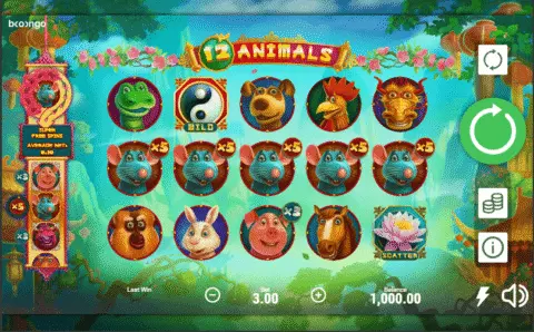 12 Animals slot game