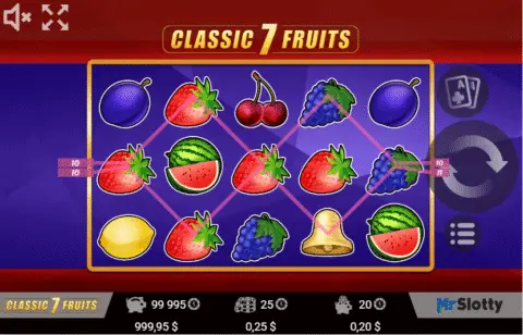 Classic 7 Fruits slot free spins