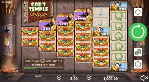 Gods Temple Deluxe slot game