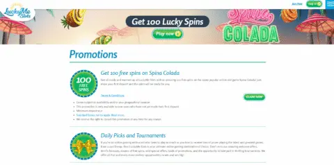 LuckyMe Slots Casino promotions