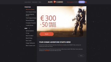 Mars Casino promotions