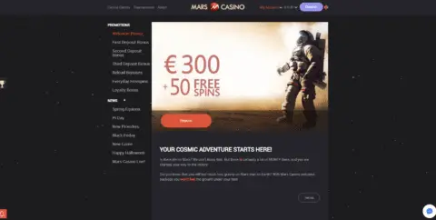 Mars Casino promotions