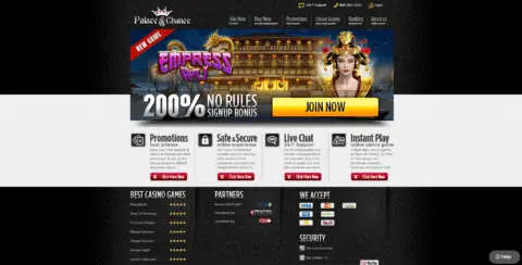 Palace of Chance casino bonus