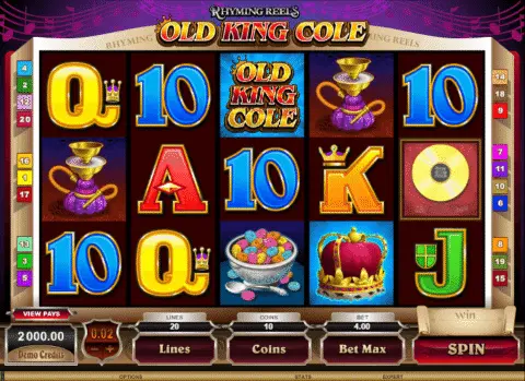 Rhyming Reels Old King Cole slot game