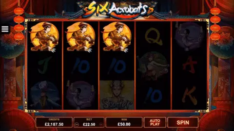 Six Acrobats slot free spins