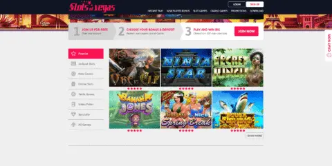 Slots of vegas casino games