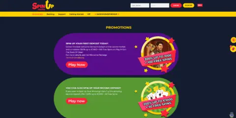 SpinUp casino promotions