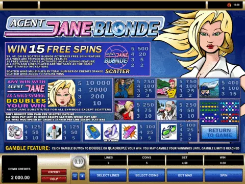 play Agent Jane Blonde slot