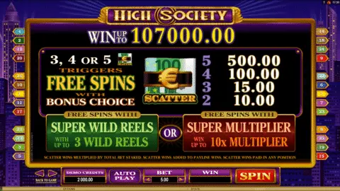 play High Society slot