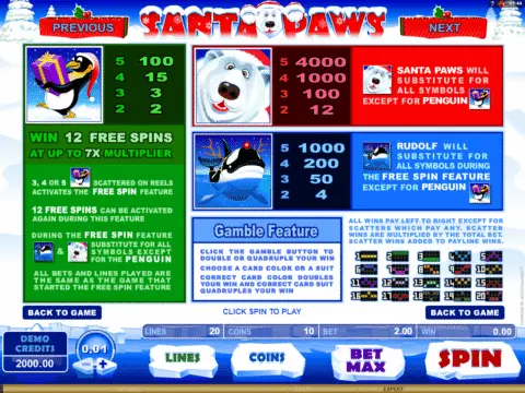 play Santa Paws slot