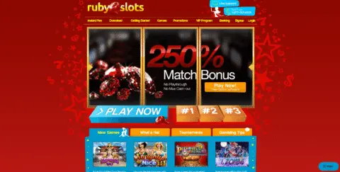 ruby slots casino bonus