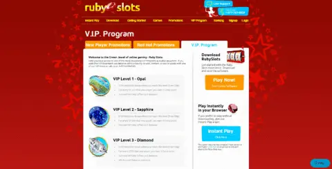 ruby slots casino vip loyalty program