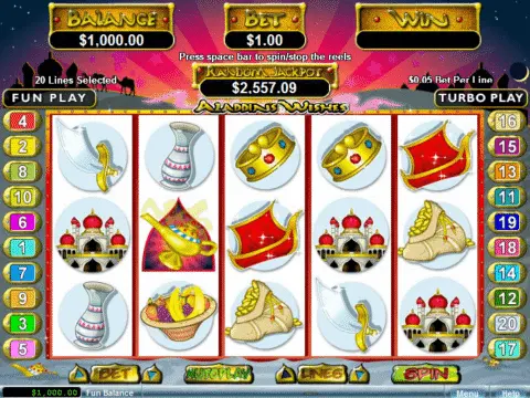 Aladdins Wishes slot game