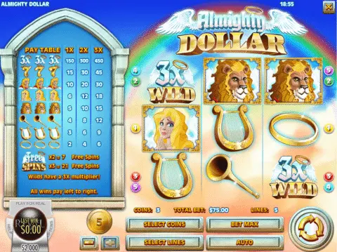 Almighty Dollar slot free spins