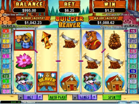 Builder Beaver slot free spins