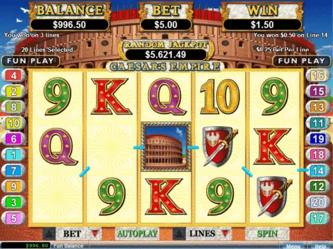 Caesars Empire slot free spins