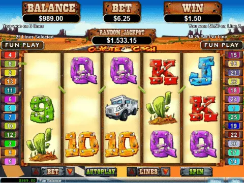 Coyote Cash slot free spins