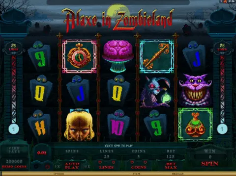Alaxe in Zombieland slot game