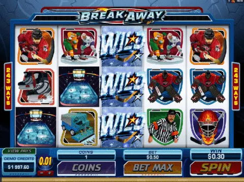 Break Away slot free spins
