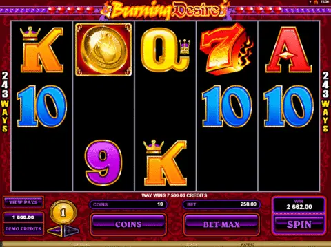 Burning Desire slot free spins